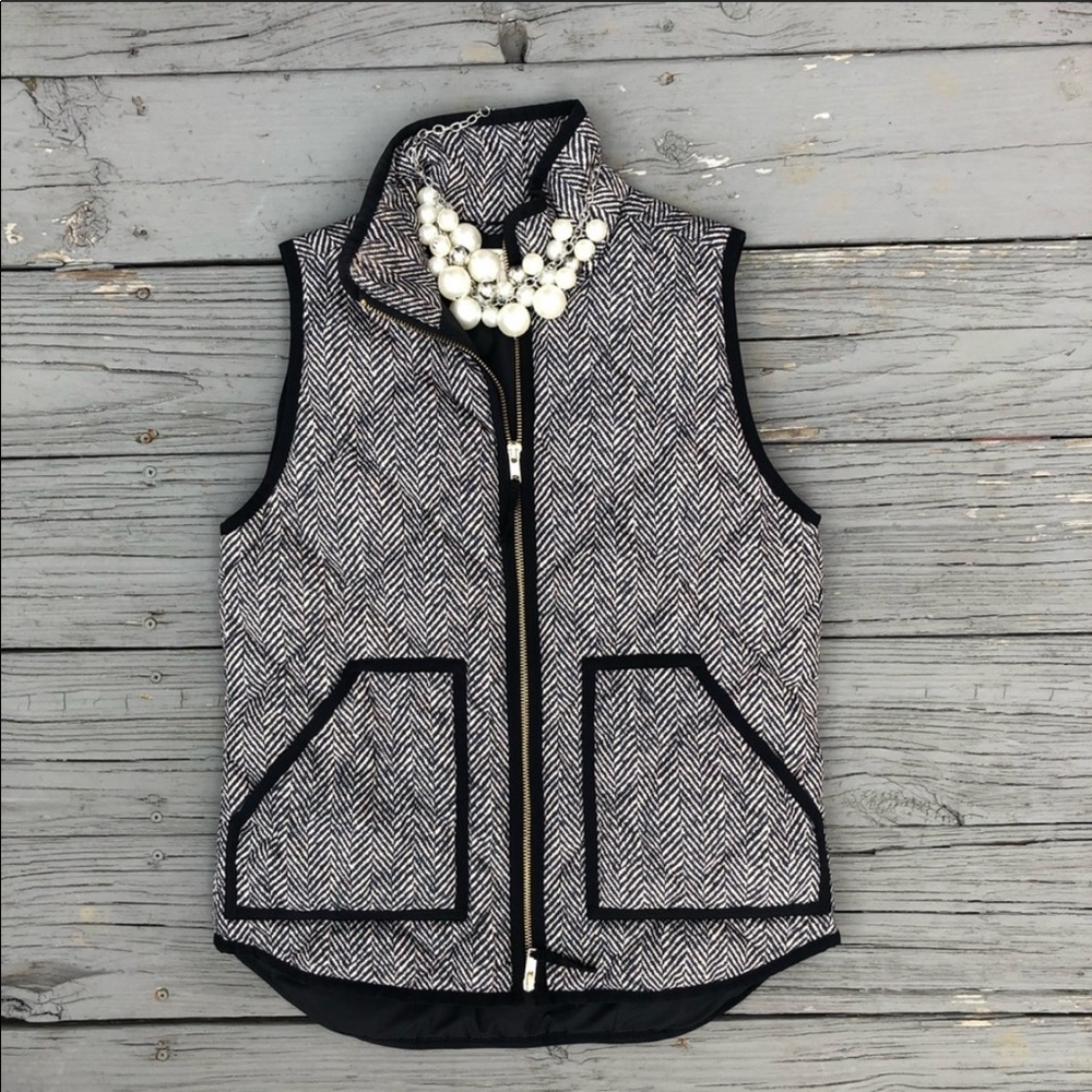 RETAIL NWOT Jcrew herringbone vest - Picture 2 of 3